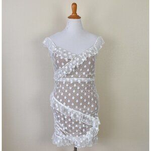 Majorelle Bandit Polka Dot Off Shoulder Dress